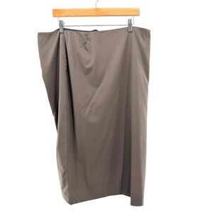 Lafayette 148 New York Virgin Wool Blend Pencil Skirt Taupe Brown Size 16 Office